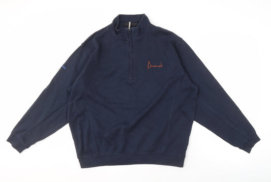 Glenmuir Men's Blue 1/4 Zip Sweatshirt Large