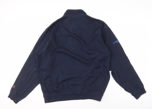 Glenmuir Men's Blue 1/4 Zip Sweatshirt Large