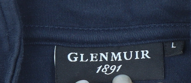 Glenmuir Men's Blue 1/4 Zip Sweatshirt Large
