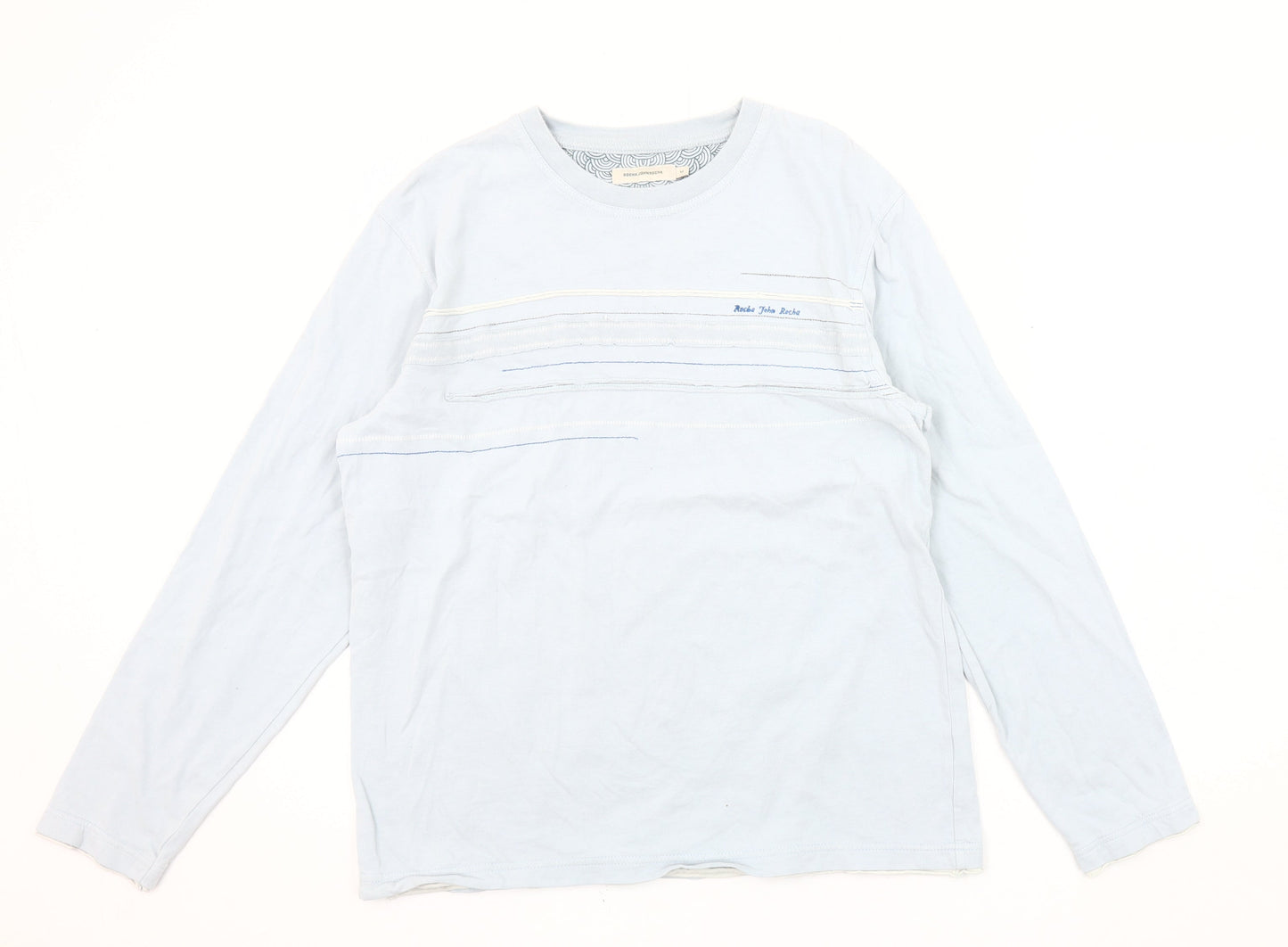 Rocha John Rocha Men's Blue Long Sleeve Shirt M