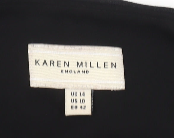 Karen Millen Women's Black Ruffle Skirt Size 14