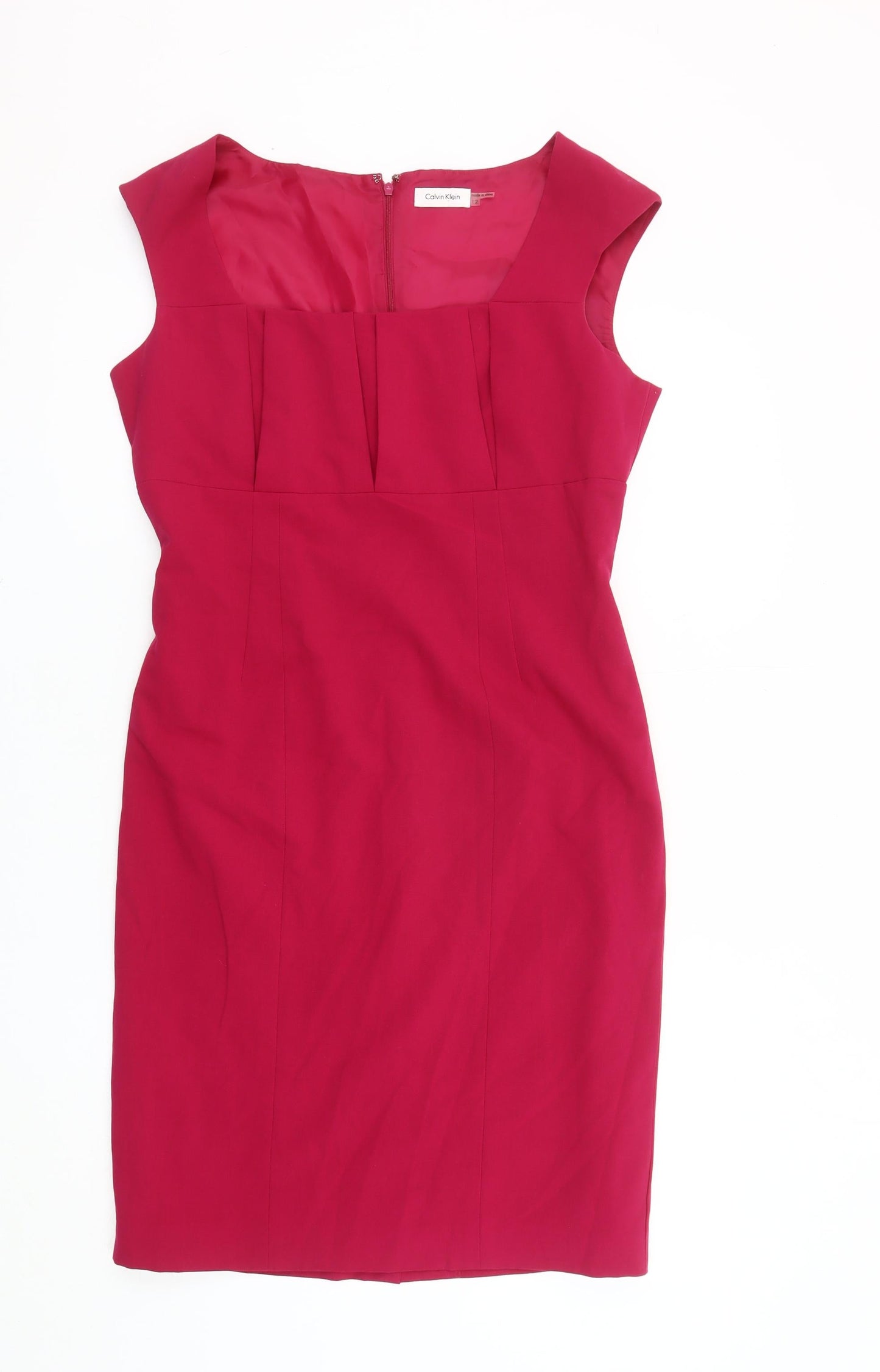Calvin Klein Women's Red Dress Size 12 Formal