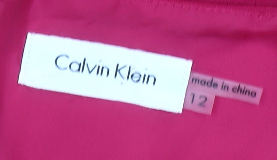 Calvin Klein Women's Red Dress Size 12 Formal