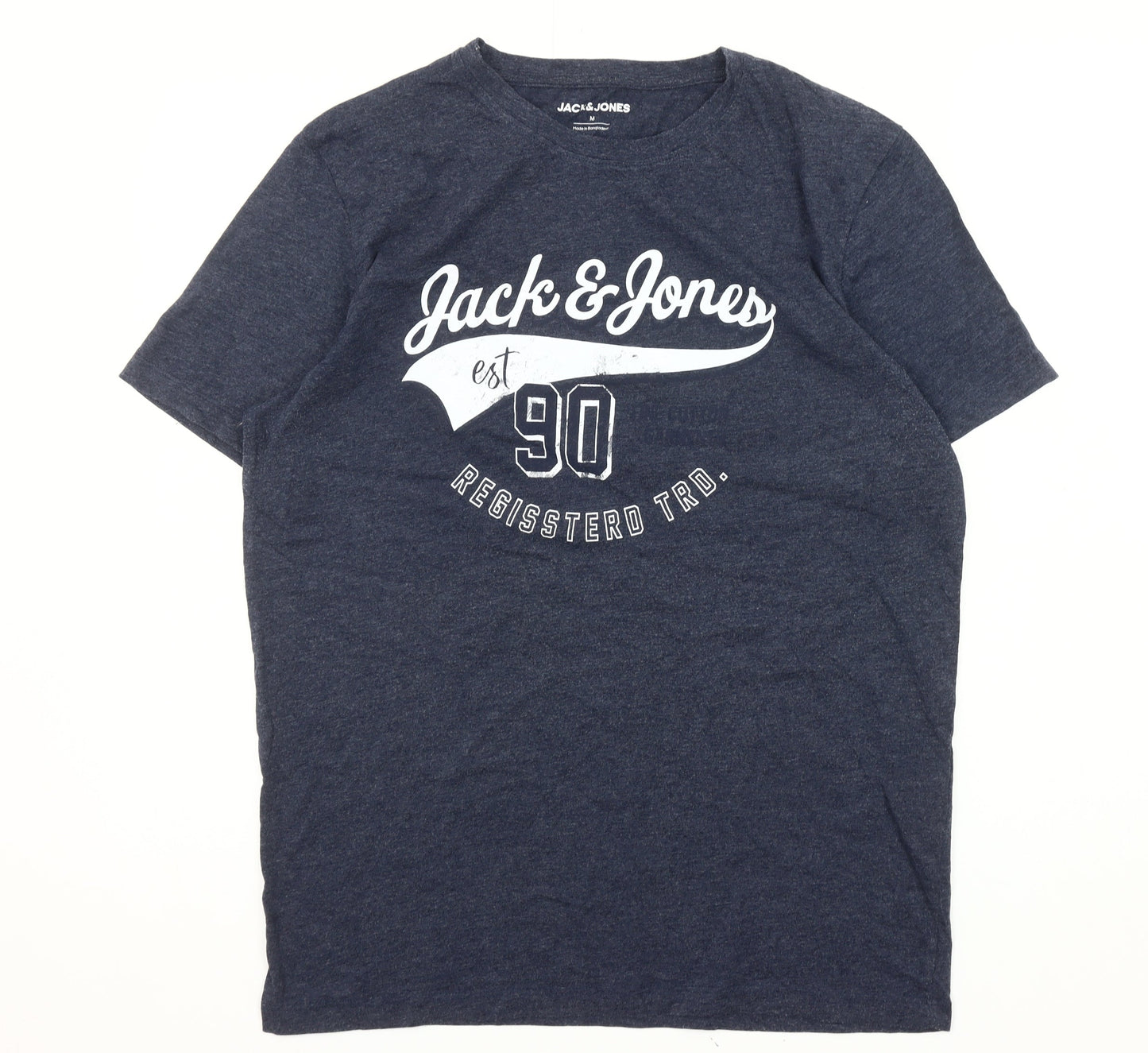 Jack & Jones Men's Blue Graphic Print T-Shirt