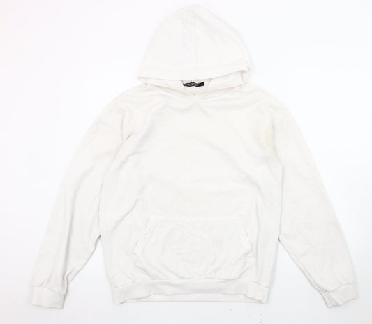 ISAWITFIRST Men's White Pullover Hoodie, Size S
