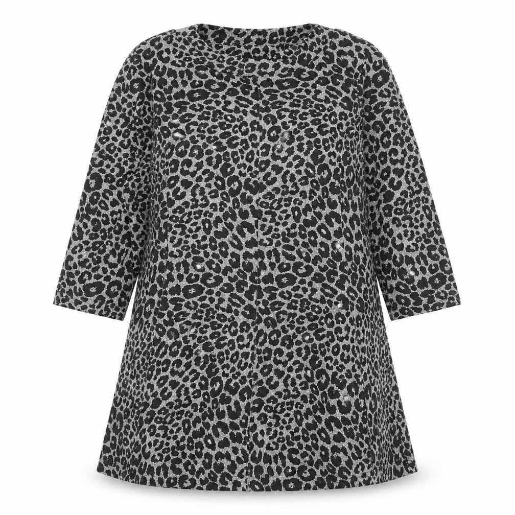 M&S Women's Grey Animal Print Dress Size 16