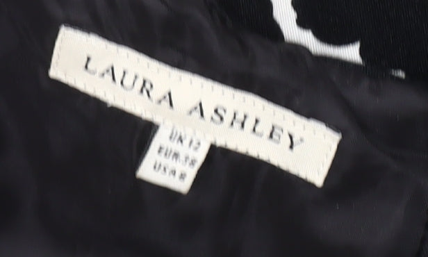 Laura Ashley Women's Black & White Floral Dress Size 12
