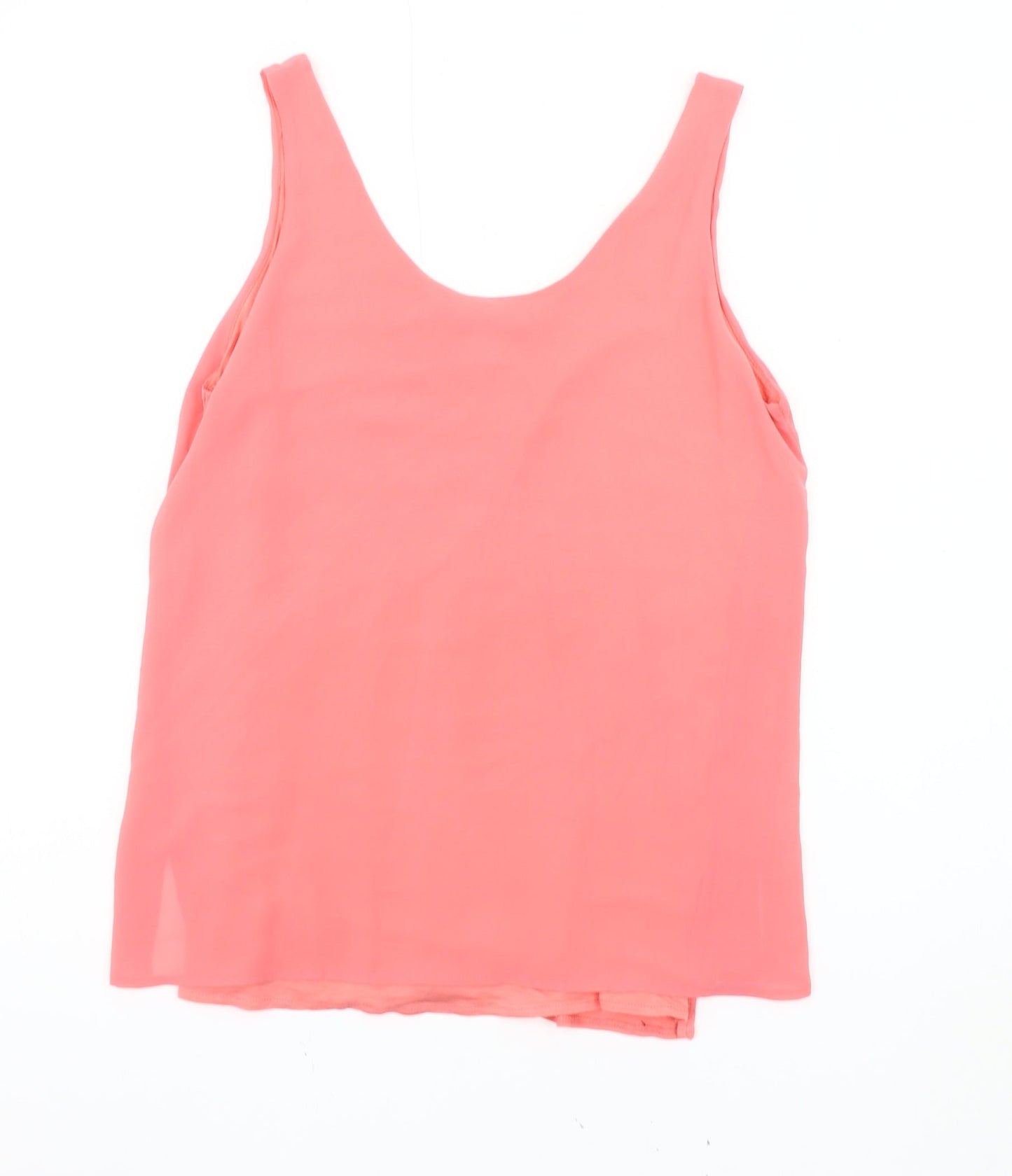 Mango Women's Pink Tank Top, Size 10, Scoop Neck, Casual