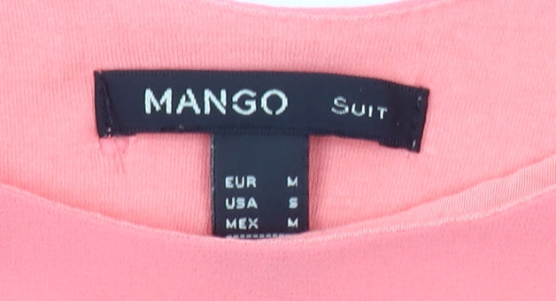 Mango Women's Pink Tank Top, Size 10, Scoop Neck, Casual