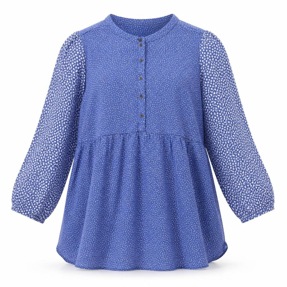 Womens UK Size 8 FatFace Blue Cotton Blend Blouse