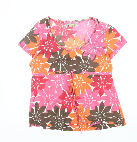 Boden Women's Multicoloured Floral Tunic Blouse Size 12