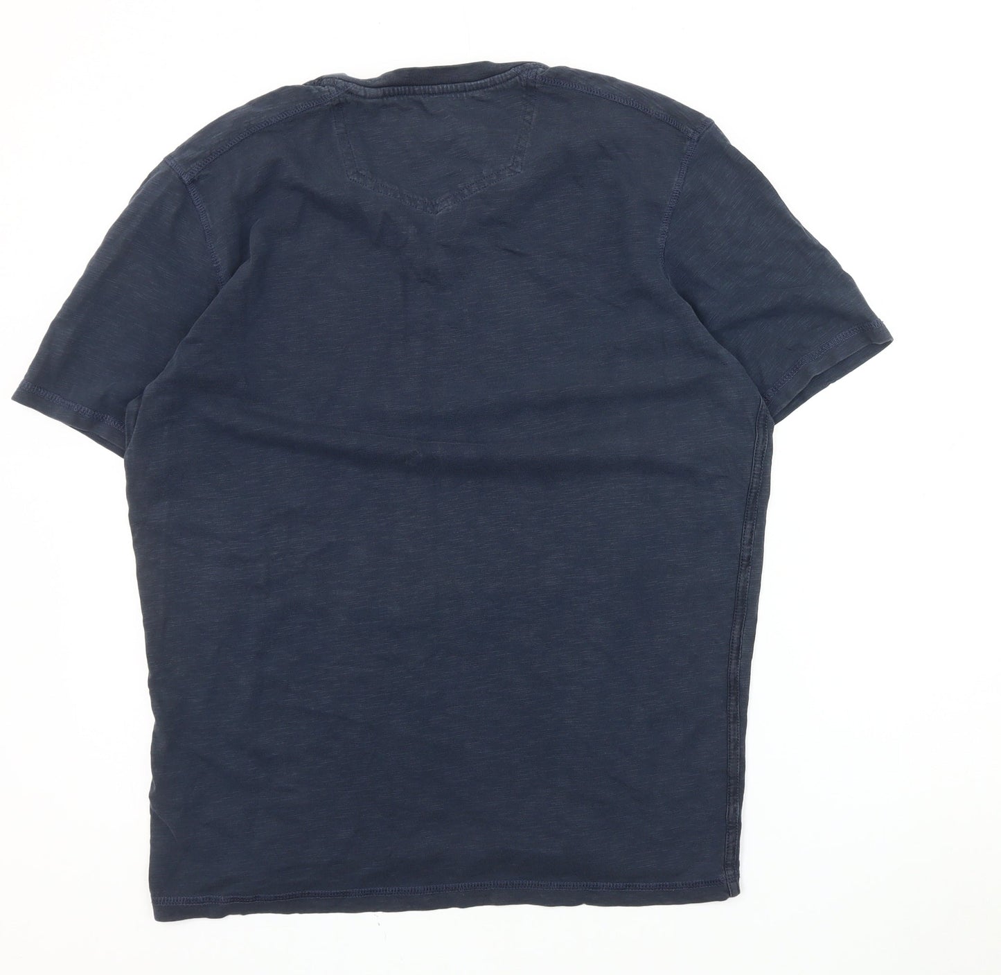 Fat Face Men's Blue Henley T-Shirt
