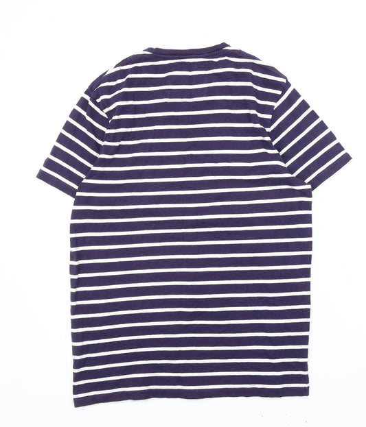 Jack Wills Men's Blue Striped T-Shirt, Size S