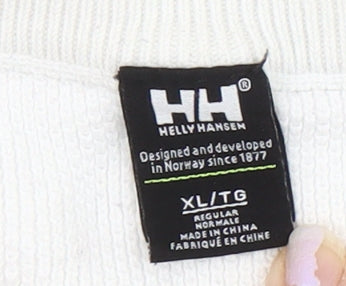 Helly Hansen Women's XL White Striped Pullover Jumper