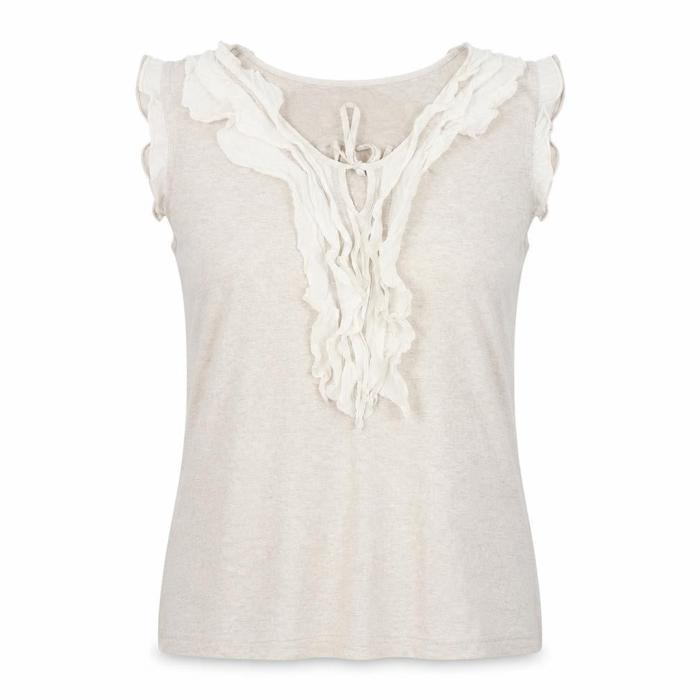 Marks and Spencer Beige Sleeveless Women's Blouse Size 16