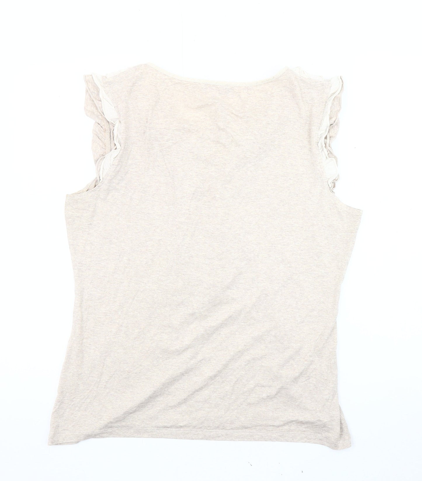 Marks and Spencer Beige Sleeveless Women's Blouse Size 16