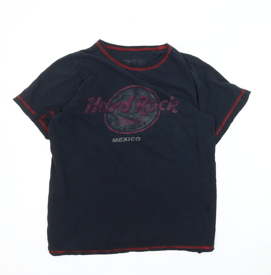 Hard Rock Cafe Men's Blue S Music T-Shirt