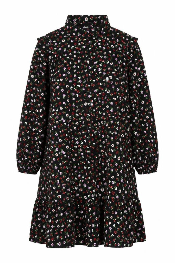 Simply Be Women's Plus Size Black Floral Dress