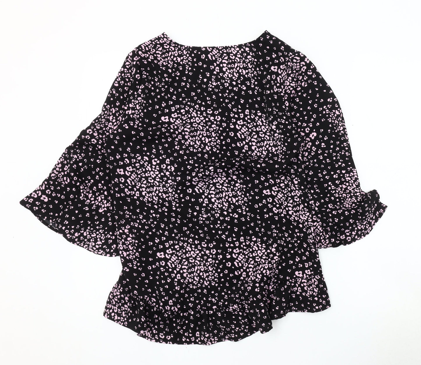 Blue Vanilla Women's Black V-Neck Top Size 8