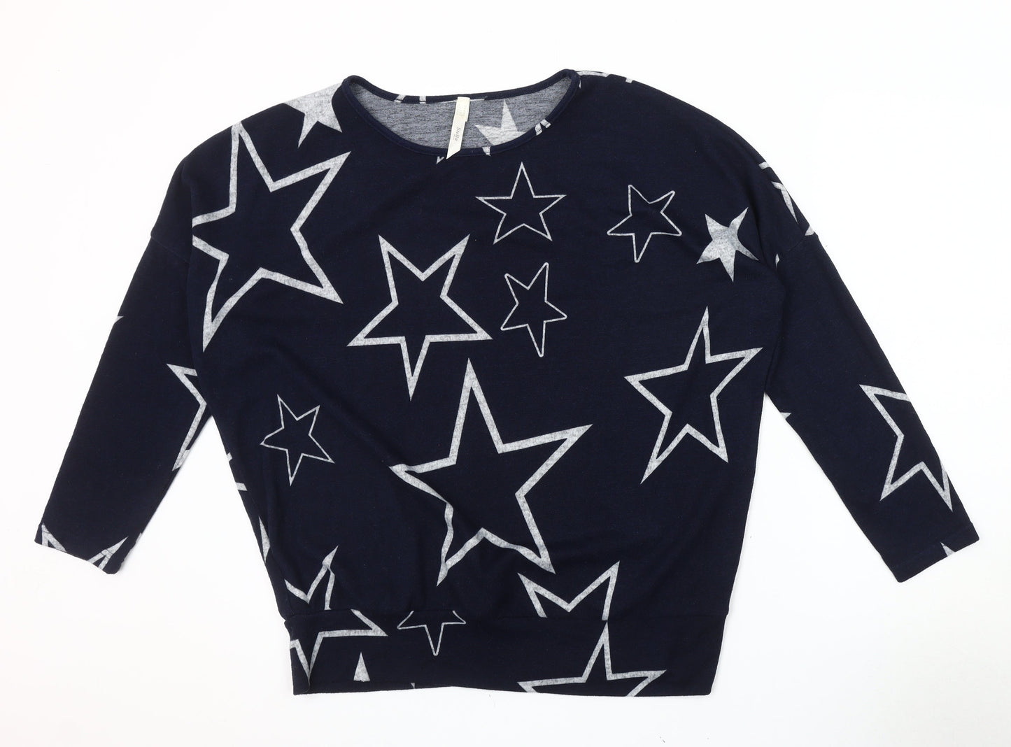 Stella Women's Navy Star Pullover Jumper Size 12