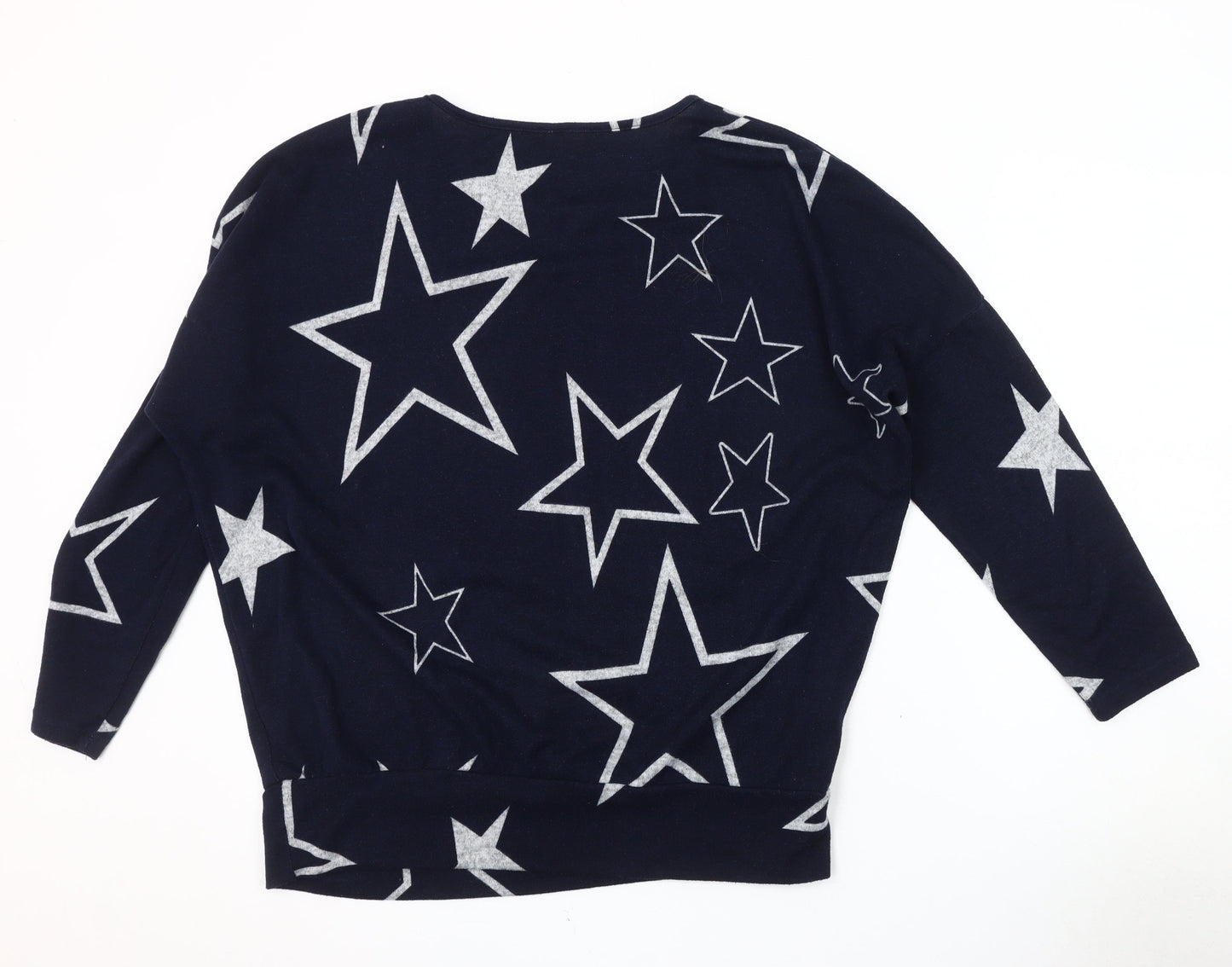 Stella Women's Navy Star Pullover Jumper Size 12