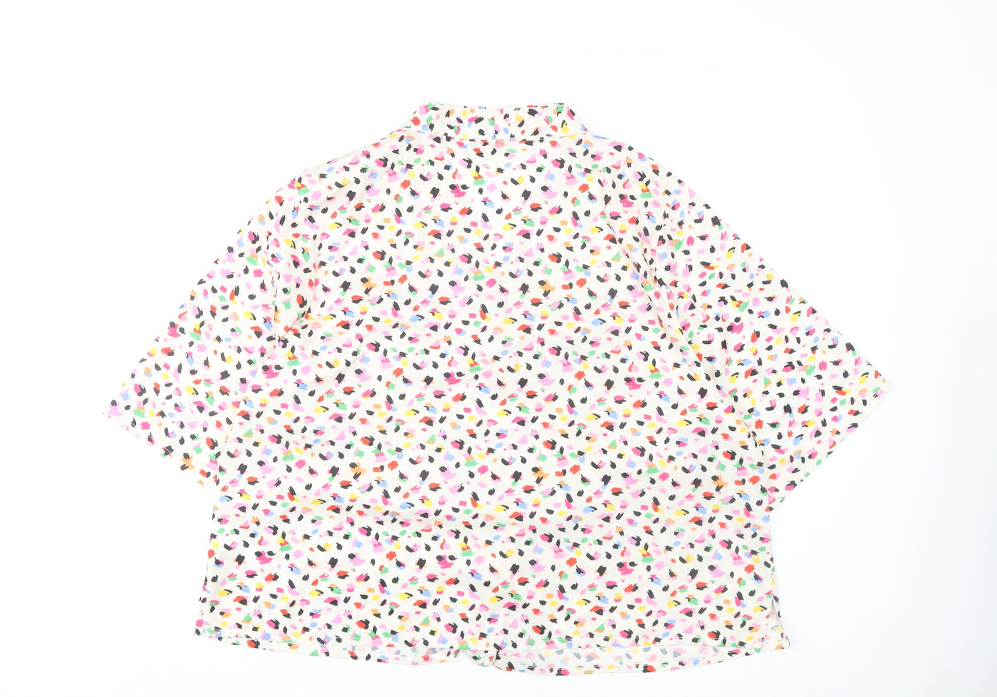 Warehouse Women's Multicoloured Abstract Blouse L