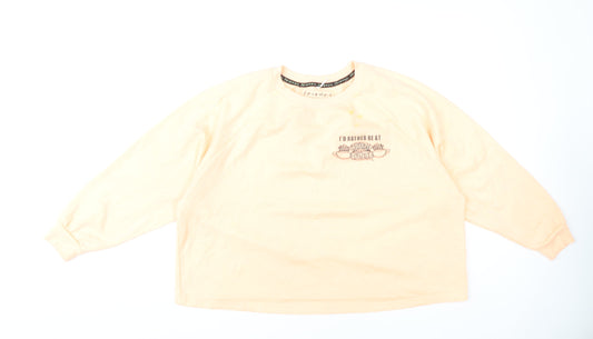 FRIENDS Beige Graphic Pullover Sweatshirt M