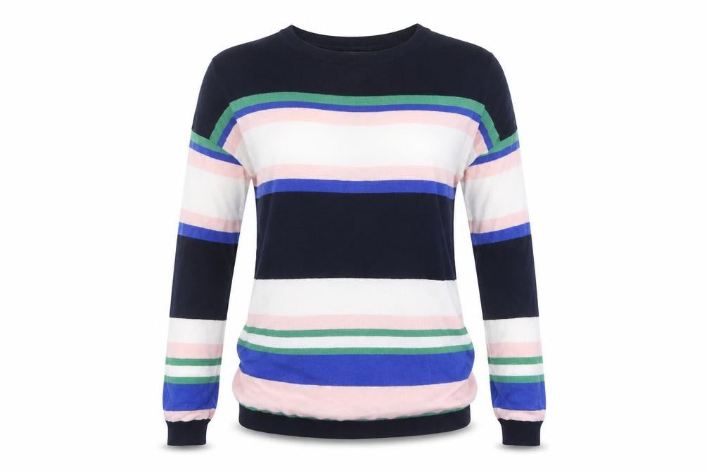 Marks and Spencer Women's S Multicoloured Striped Pullover Jumper