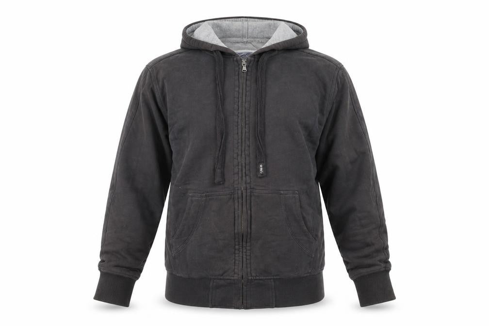 Mens UK M Regular White Stuff Black Full Zip Hoodie