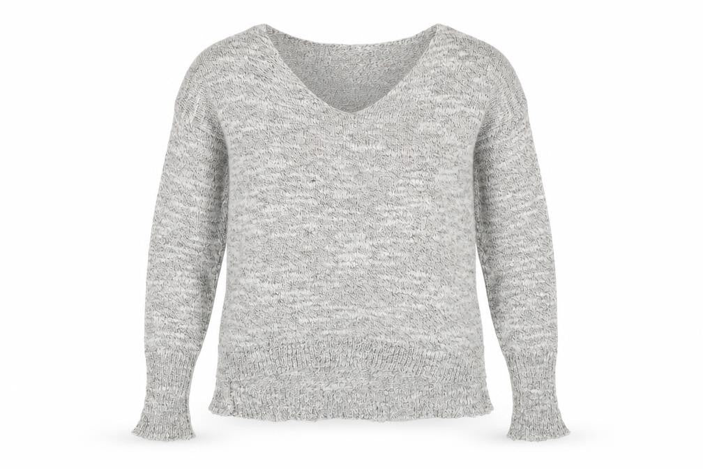 Womens UK XS Regular Hollister Grey Pullover Open-Knit