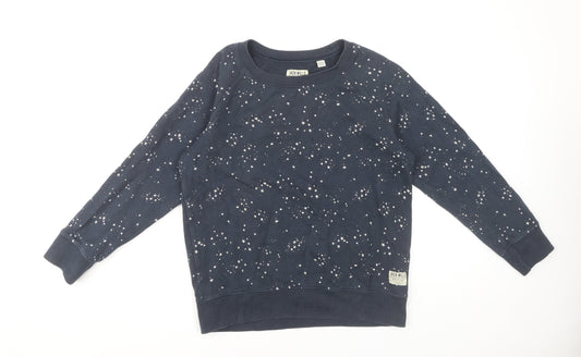 Jack Wills Women's Blue Sweatshirt Size 10 Star Print