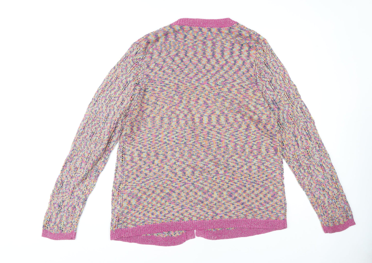 Cotton Traders Women's Multicoloured Open Front Cardigan Size 14/16