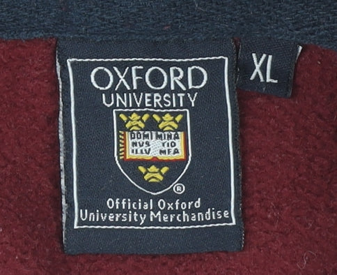 Oxford University Men's Red XL Pullover Hoodie