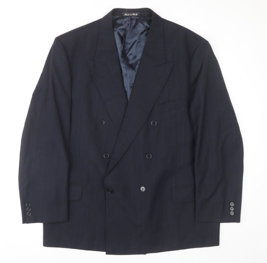 Marks and Spencer Men's Blue Wool Jacket 44S