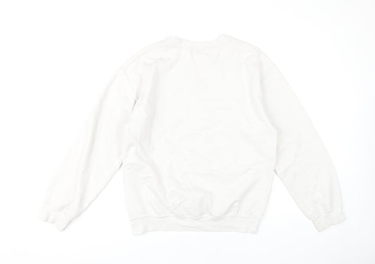 Topshop Women's White Pullover Sweatshirt M