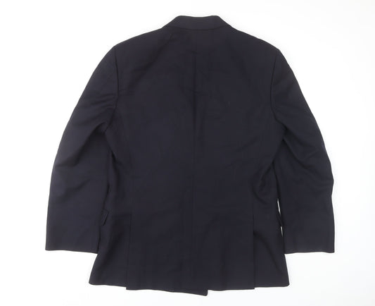Jaeger Men's Blue Wool Blazer, Size 50R, Formal Jacket