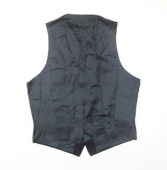 Jaeger Men's Black Waistcoat Medium Classic Formal