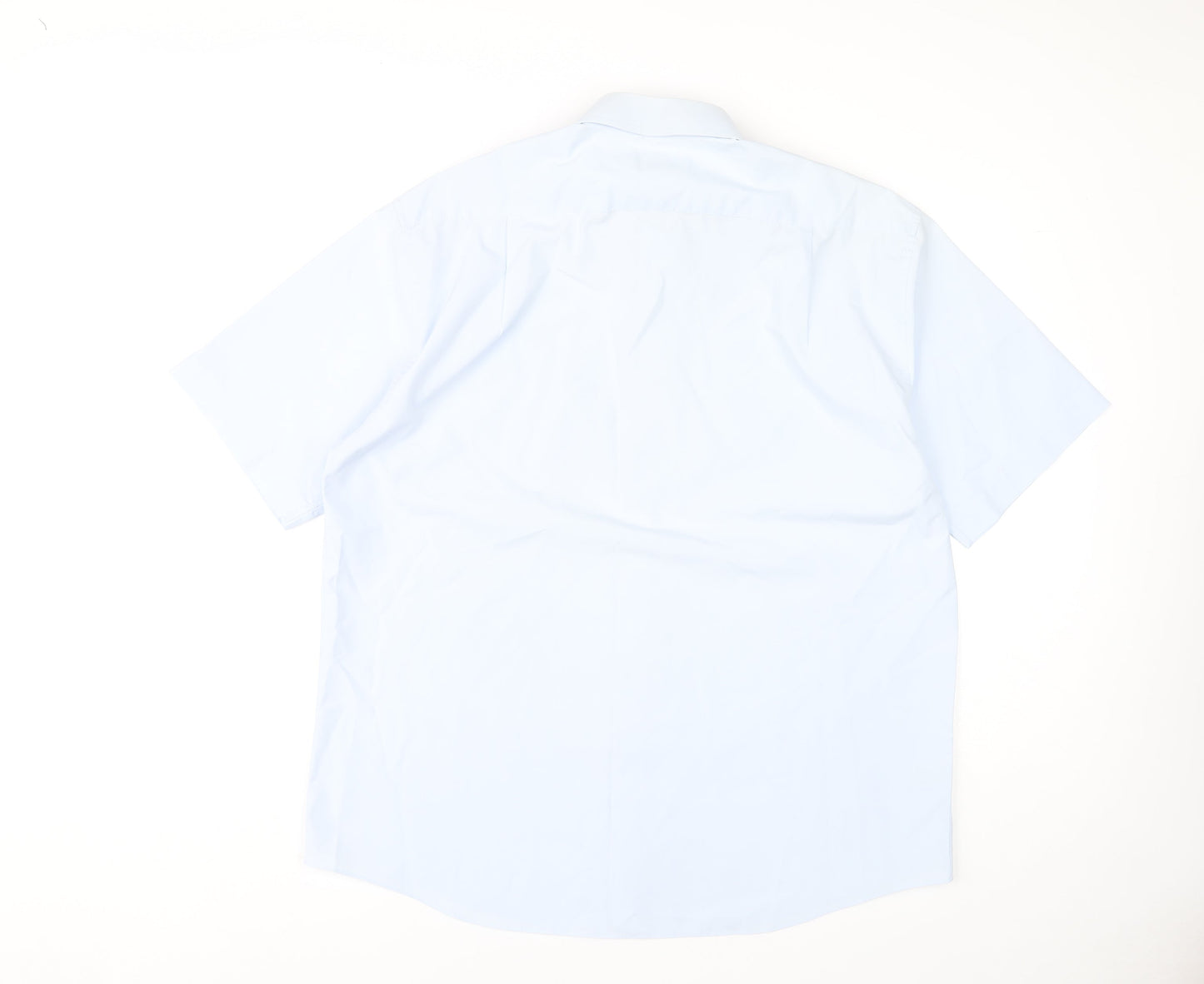 Marks and Spencer Men's Blue Dress Shirt 42 Short Sleeve