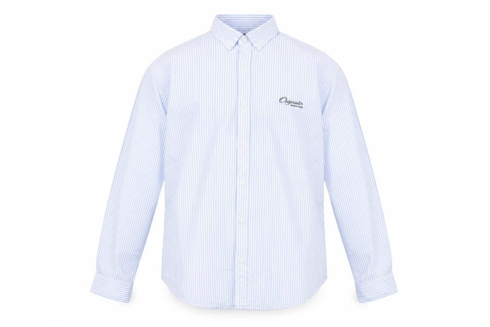 Jack & Jones Men's Blue Striped Button-Up Shirt M
