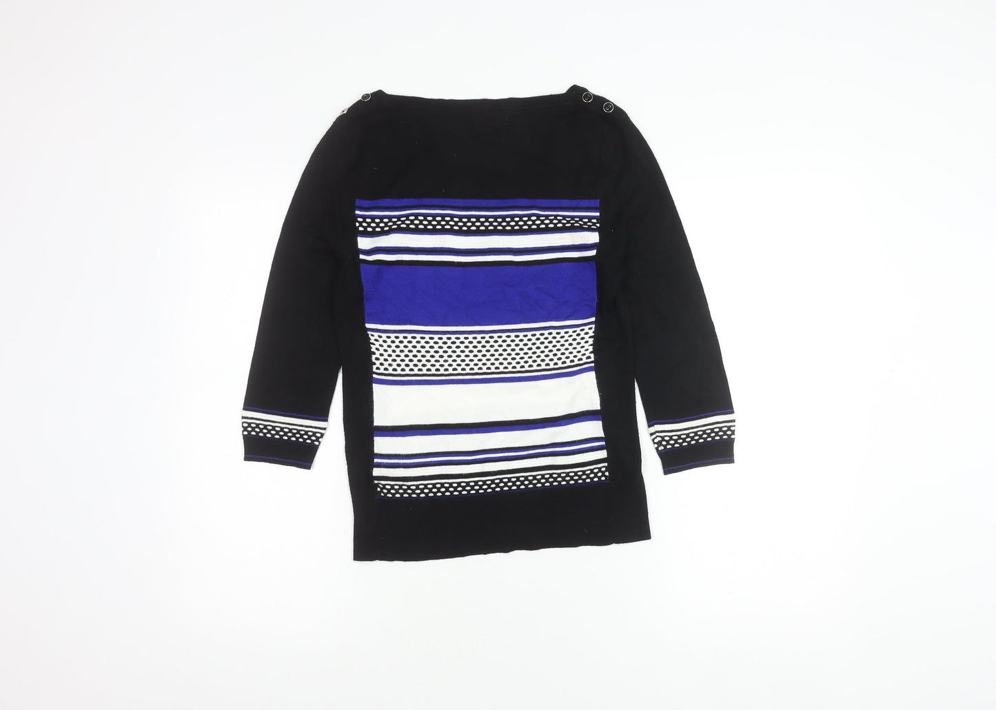 Principles Petite Black Blue Striped Tunic