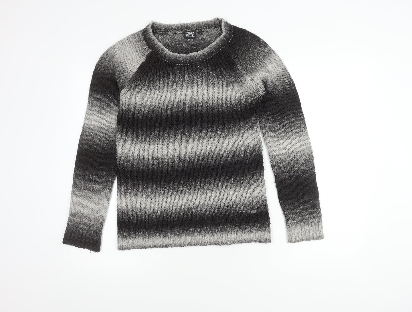 Animal Women's Grey Striped Pullover Jumper