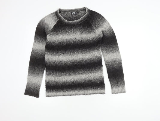 Animal Women's Grey Striped Pullover Jumper