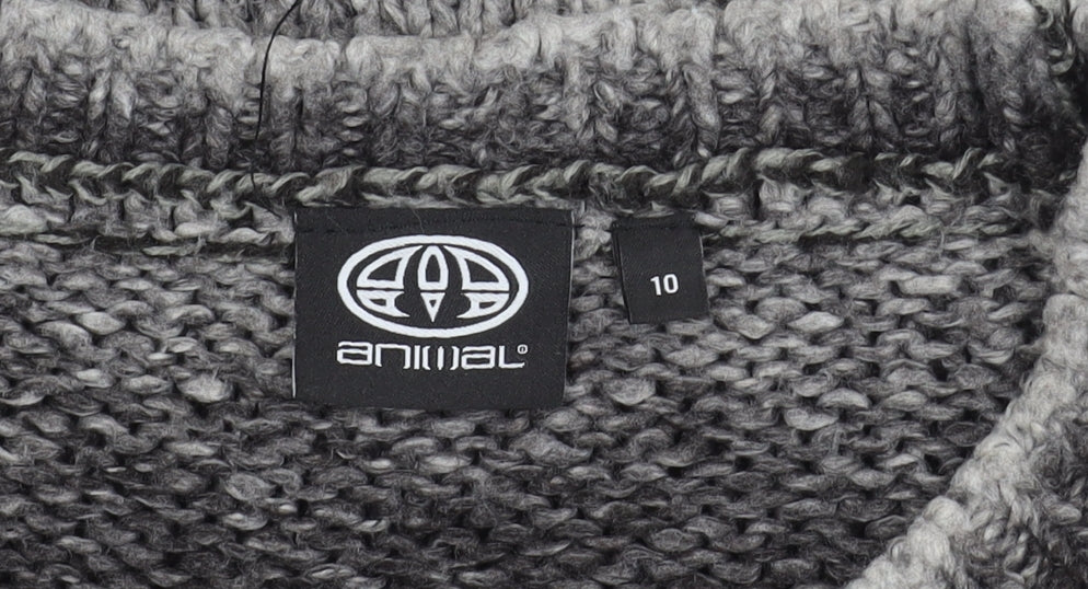 Animal Women's Grey Striped Pullover Jumper