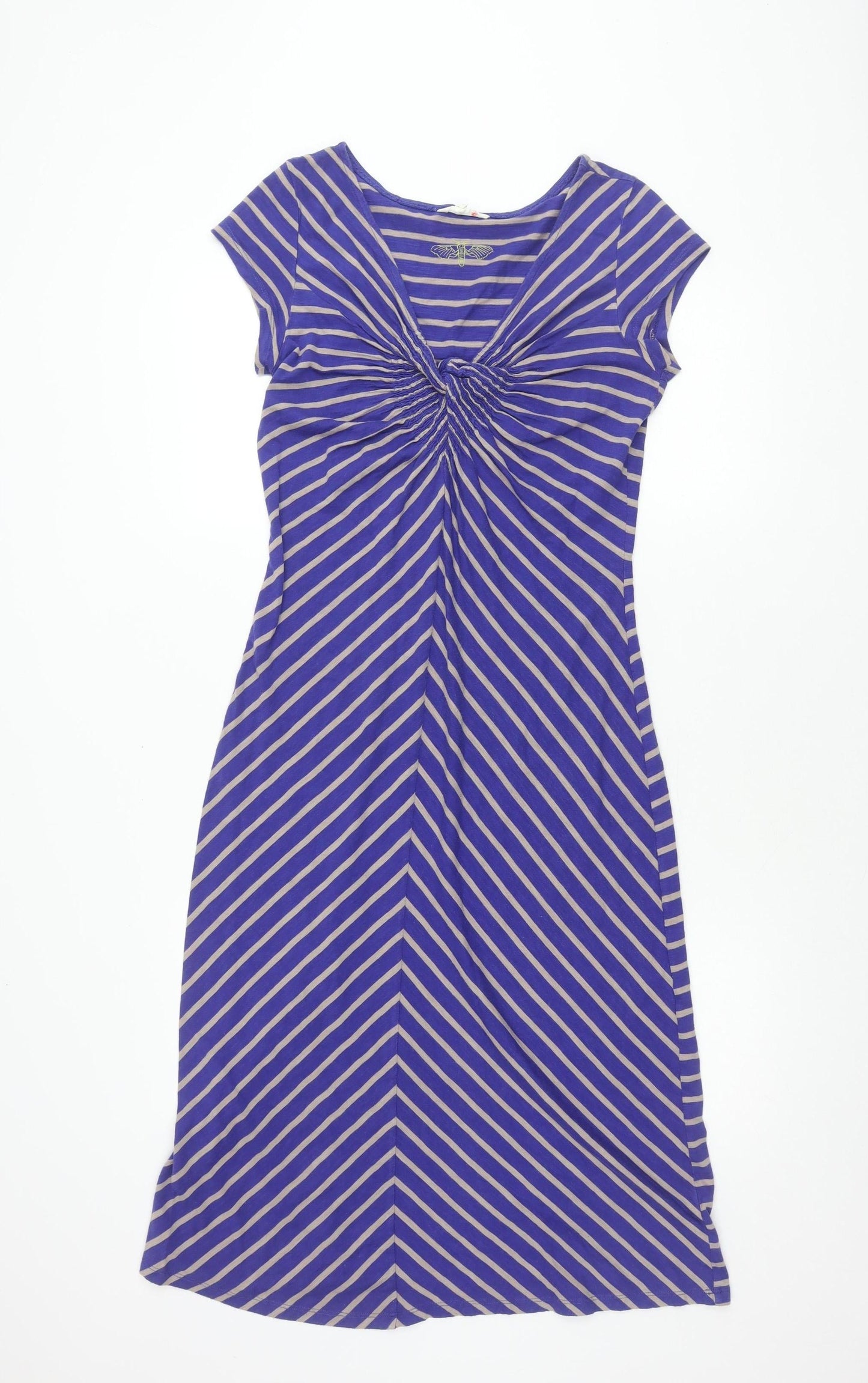 White Stuff Women's Blue Striped Dress Size 10