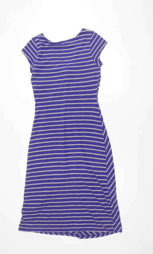 White Stuff Women's Blue Striped Dress Size 10