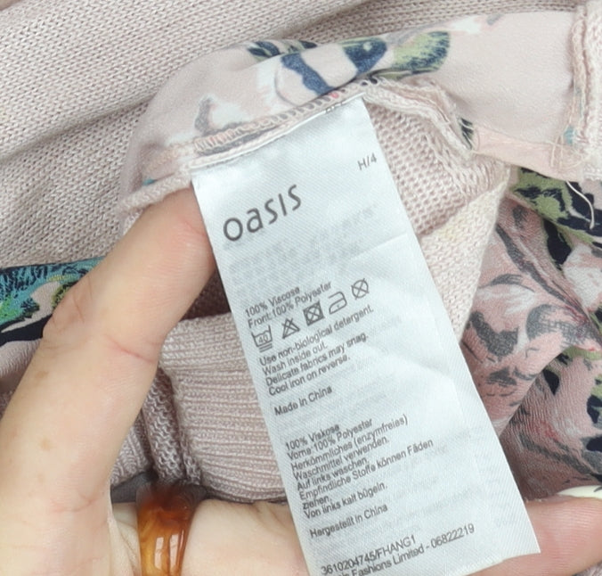 Oasis Multicoloured Floral Tunic Blouse, L - Women's Casual Chic