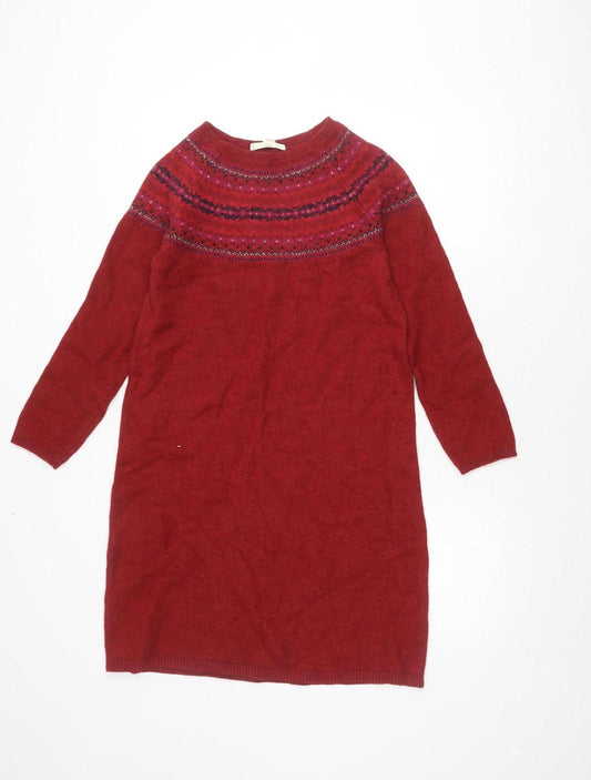 Seasalt Cornwall Women's Red Knit Dress Size 10