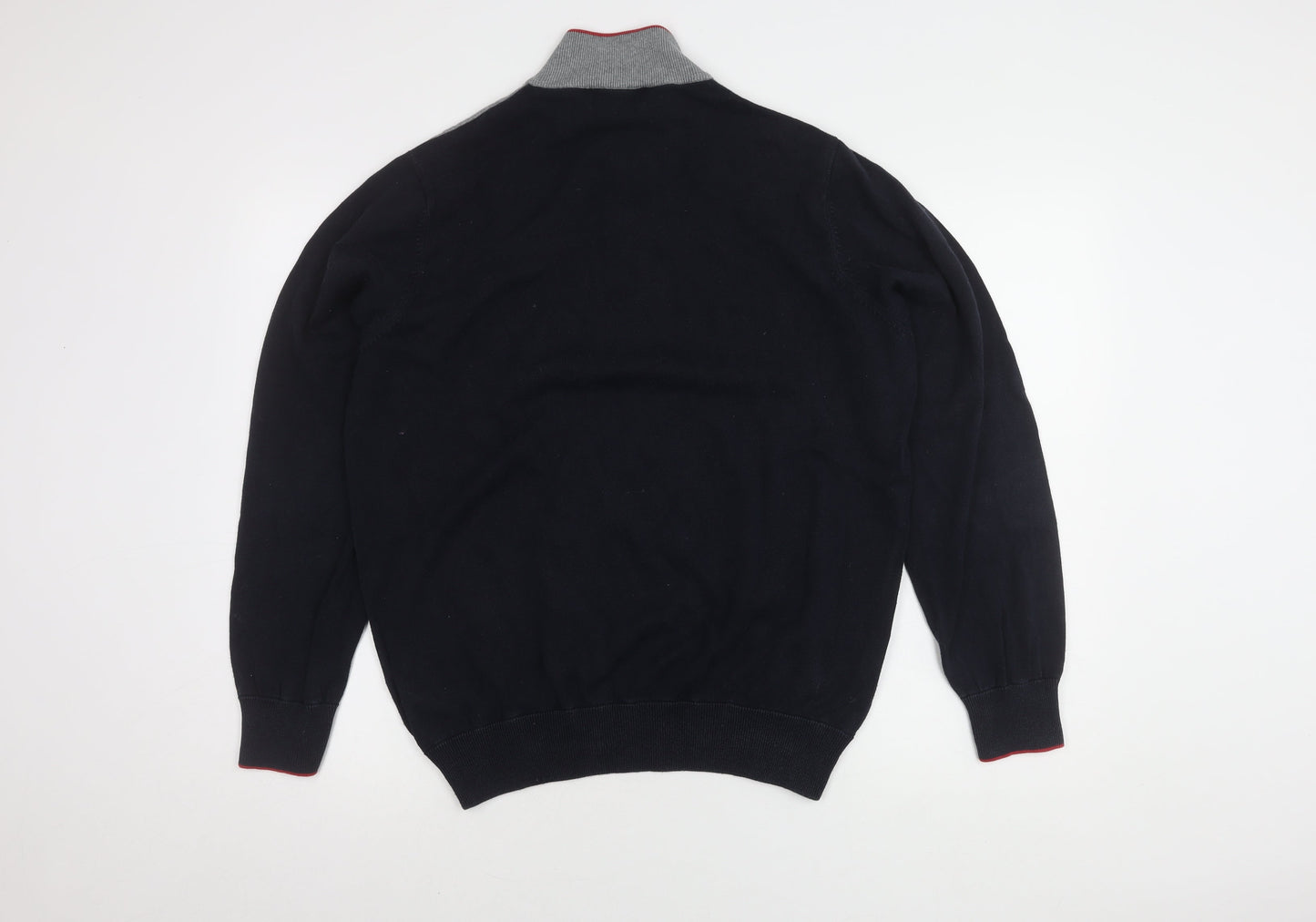 Blue Harbour Men's Black Grey Full Zip Sweatshirt L
