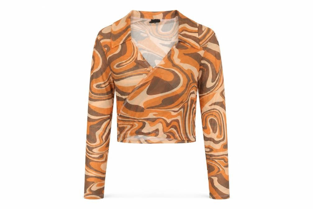 Urban Outfitters Women's Multicoloured Wrap Top S