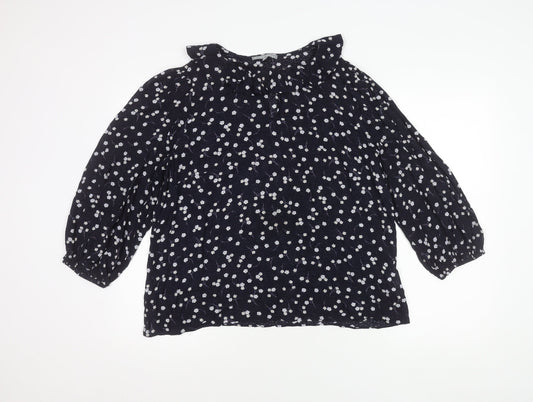 Oliver Bonas Women's Blue Floral Blouse Size 14